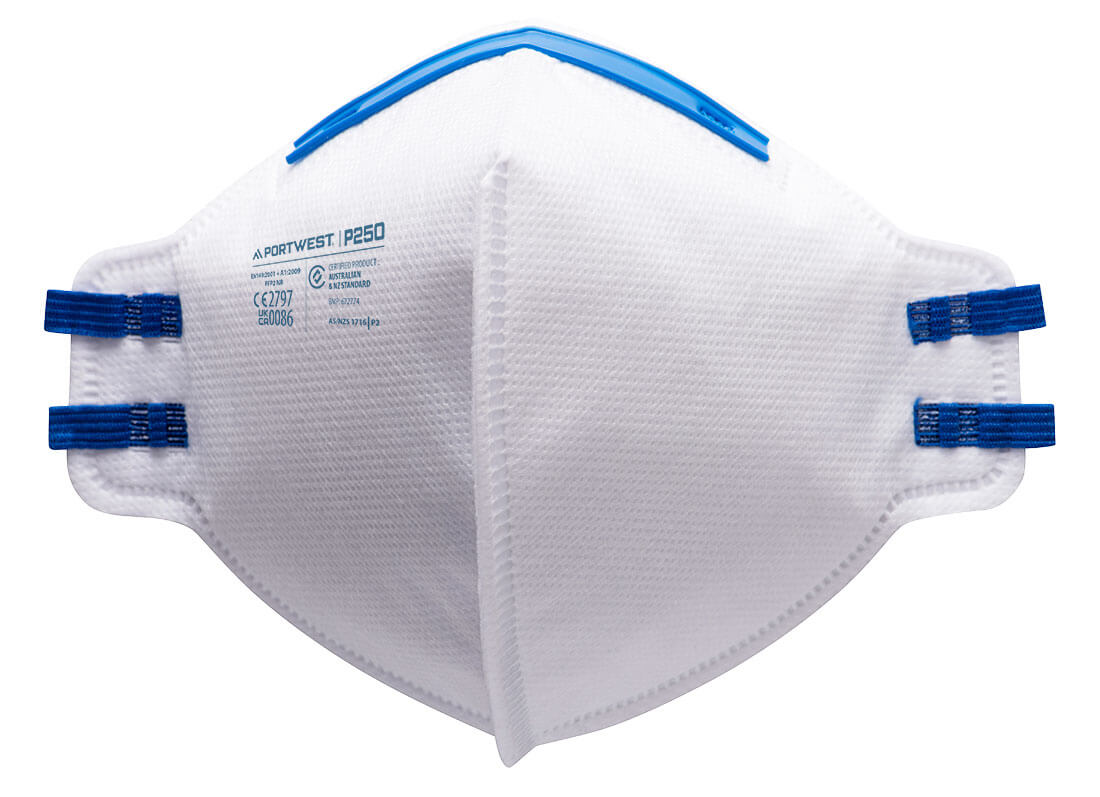 Picture of Portwest P250WHR N95 Fold Flat Respirator, White - Pack of 20