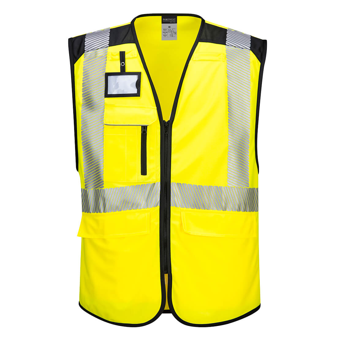 PW309YBRXL Hi-Vis Executive Vest, Yellow & Black - Extra Large