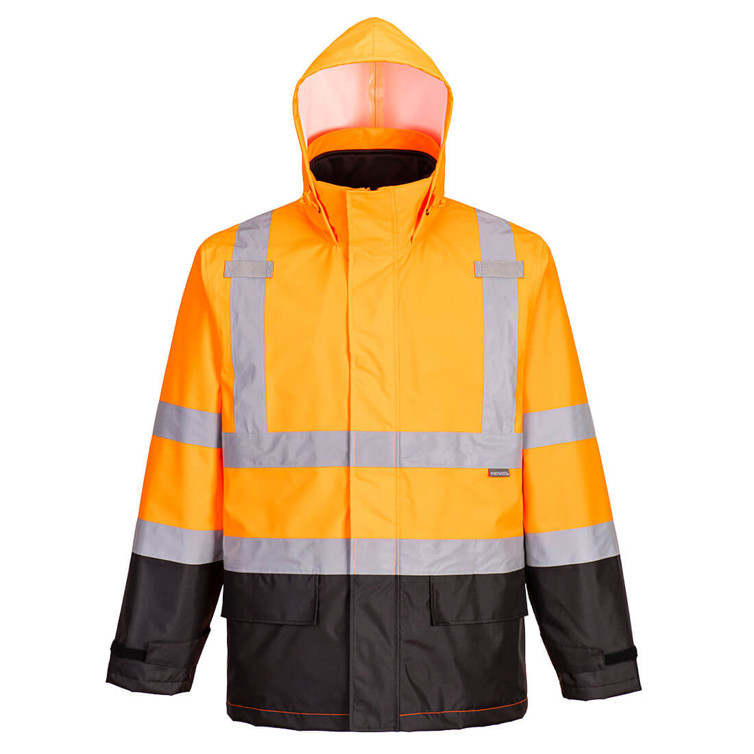 S362OBRXL Hi Vis 3-in-1 Contrast Jacket, Orange & Black - Extra Large