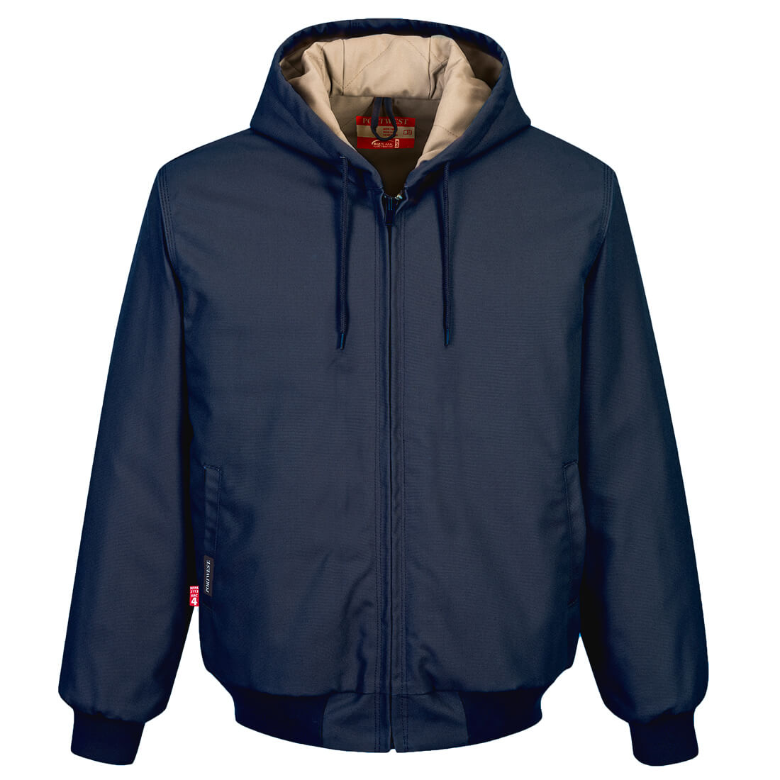 UFR48NARM DuraDuck Flame Quilt Lined Jacket, Navy & Black - Medium