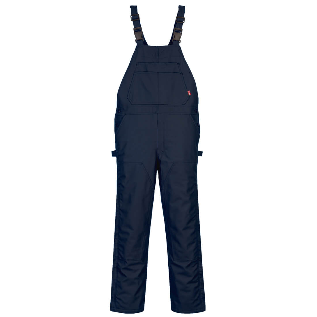 UFR49NARXL DuraDuck Flame Quilt Lined Bib Overall, Navy - Extra Large