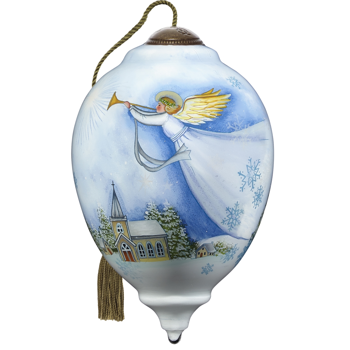 7211101 Let us Rejoice Ornament, White