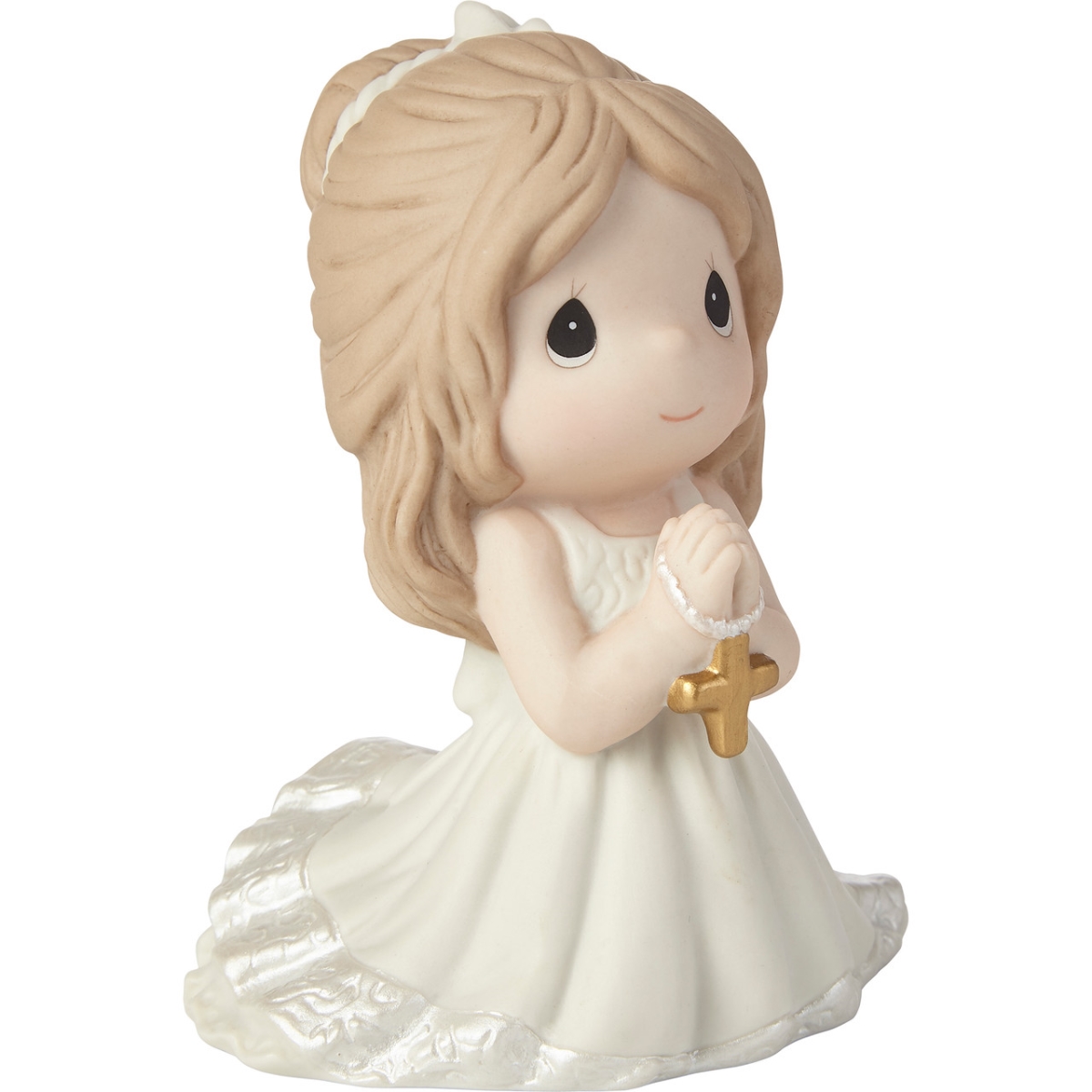 Picture of Be the Light Christian Bookstore 202017 4 in. Remembrance of My First Communion Girl Kneeling Figurine, Multi Color