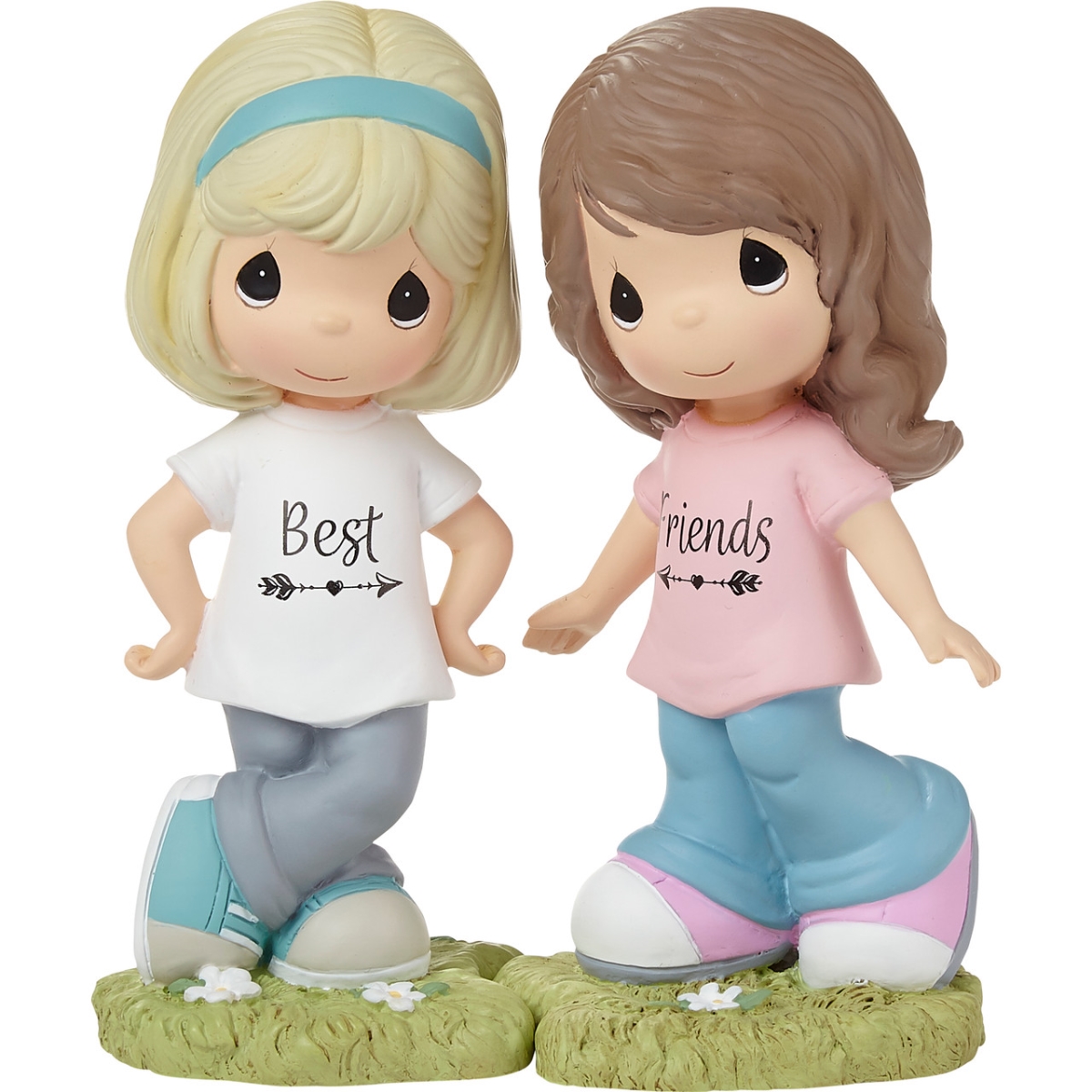 Picture of Be the Light Christian Bookstore 222401 5 in. Porcelain Girls Figurine with Matching T-shirts, Multi Color