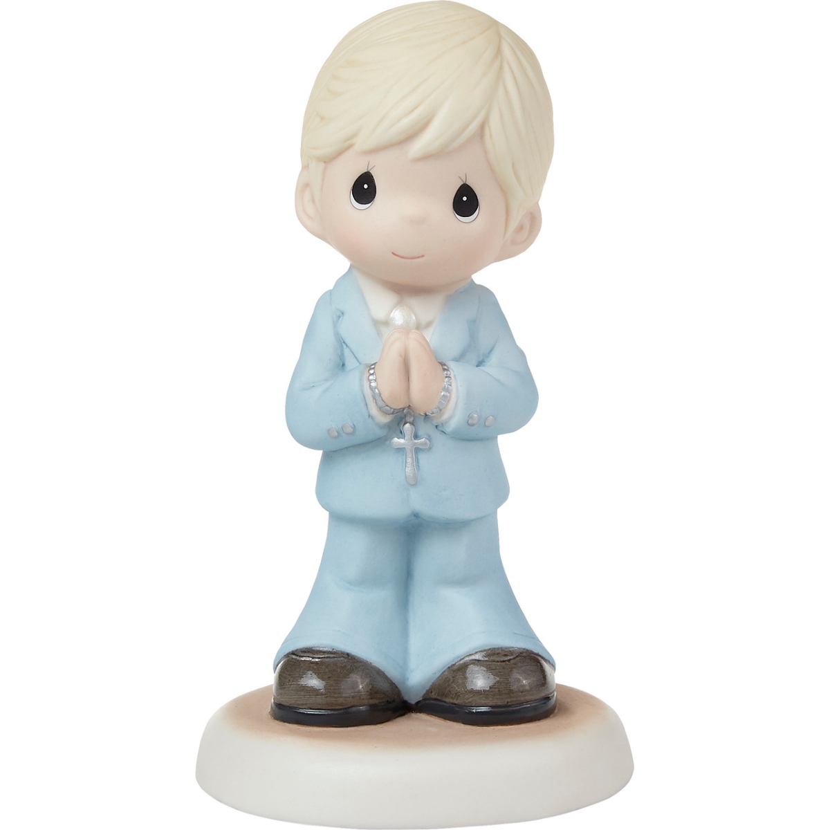 Picture of Be the Light Christian Bookstore 222022 5.25 in. Porcelain Standing Communion Boy Light Skin Blonde Hair Figurine, Multi Color