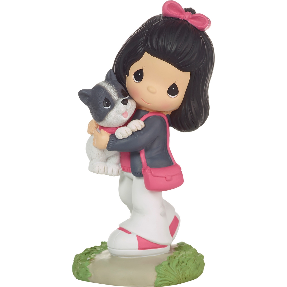 Picture of Be the Light Christian Bookstore 226402 5.5 in. Resin Girl Figurine with French Bulldog, Multi Color