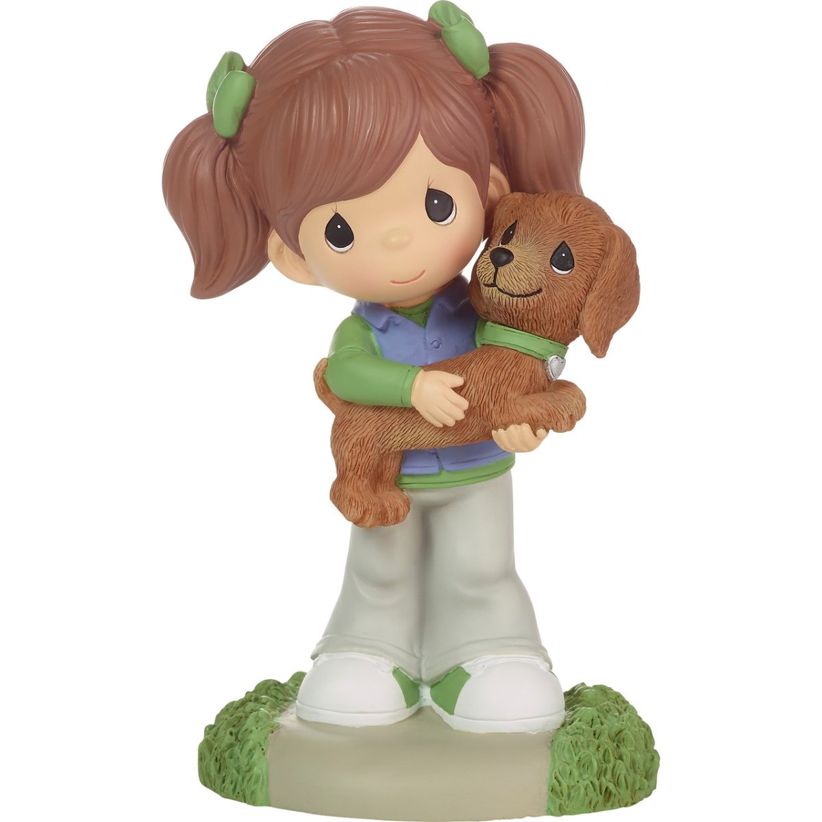 Picture of Be the Light Christian Bookstore 226403 5.5 in. Resin Girl Figurine with Dachshund, Multi Color