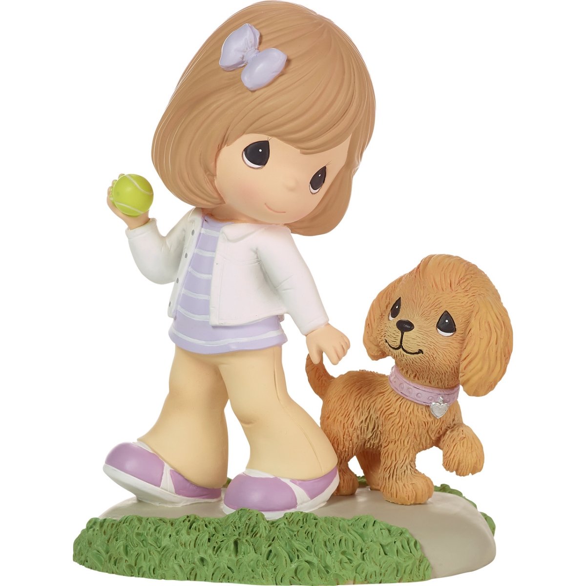 Picture of Be the Light Christian Bookstore 226404 5.5 in. Resin Girl Figurine with Golden Retriever, Multi Color