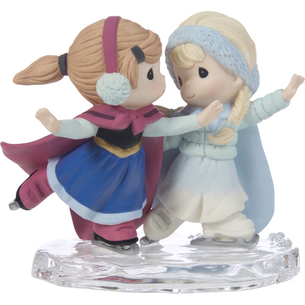 242010  Disney Frozen Anna/Elsa Sisters Are Forever Bisque Porcelain Figurine