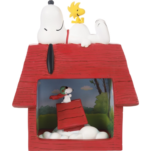 241707 Peanuts This Time Ive Got You Red Baron! Resin Shadow Box