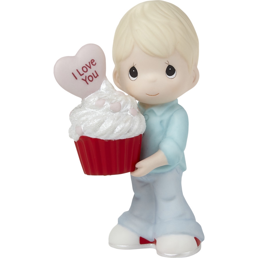 222002  You Bake Me Happy Blond Boy Porcelain Figurine