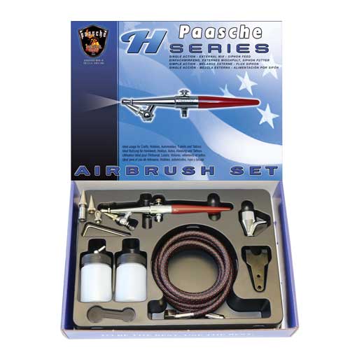 Picture of Paasche H-SET Airbrush Set with All Three Heads for H