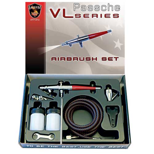 Picture of Paasche VL-3AS   Airbrush Set with All Three Heads for VL