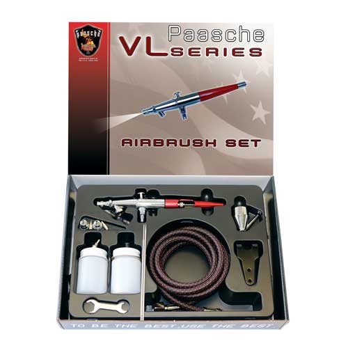 Picture of Paasche VLS-202S Airbrush Set with Metal Handle & All Three Heads for VLS