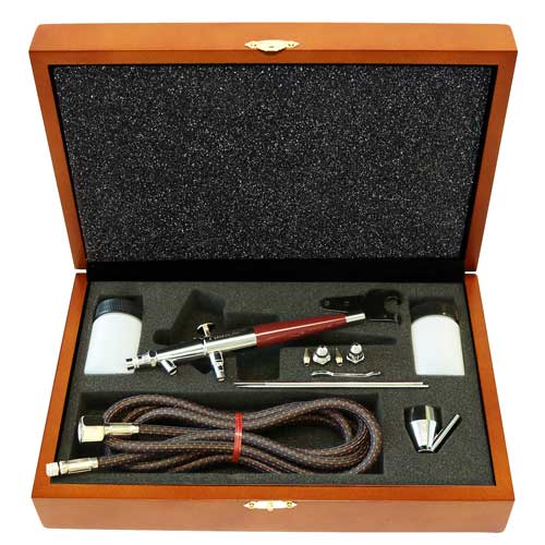 Picture of Paasche VL-3W Wood Box Set with All Three Heads for VL Airbrush