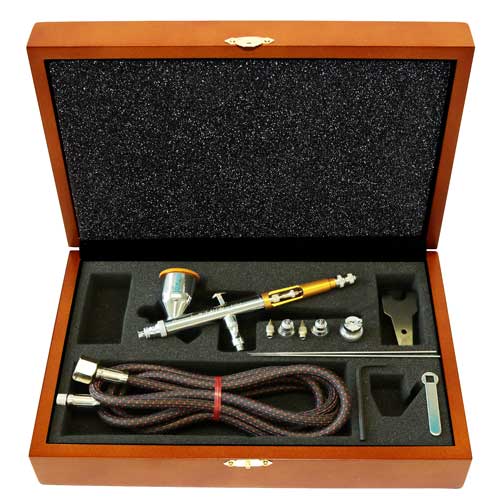 Picture of Paasche TG-3W Double Action Gravity Feed Airbrush with Wood Case