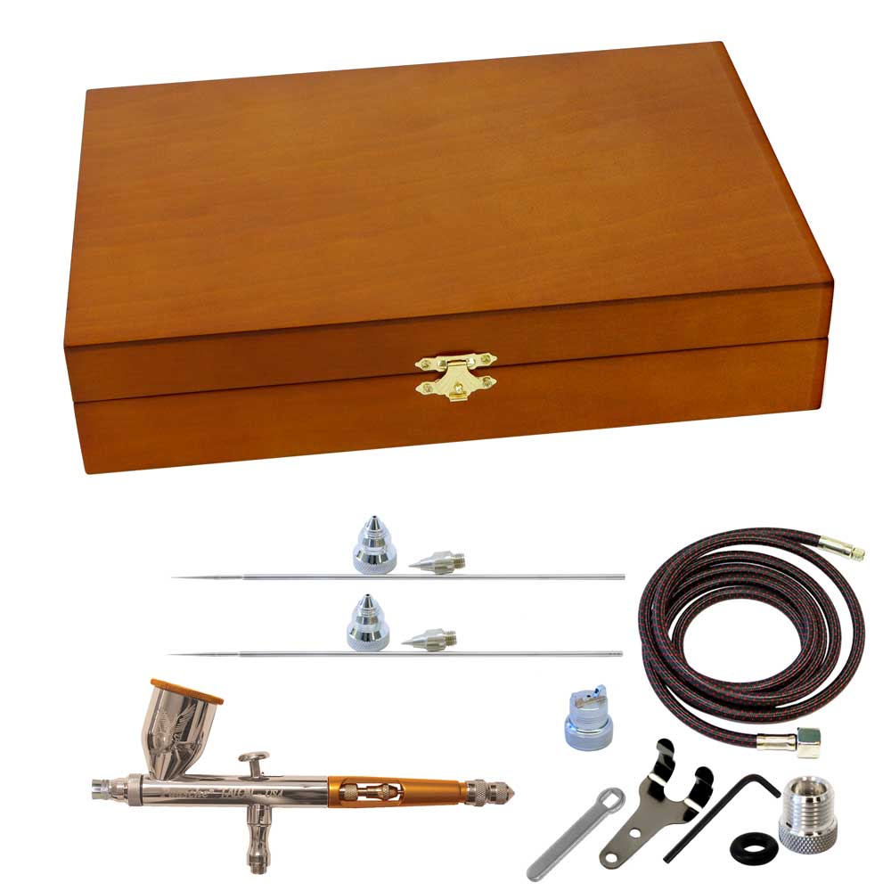 Picture of Paasche Airbrush TG-3WC Talon TG Airbrush in Wood Case with 3 Heads