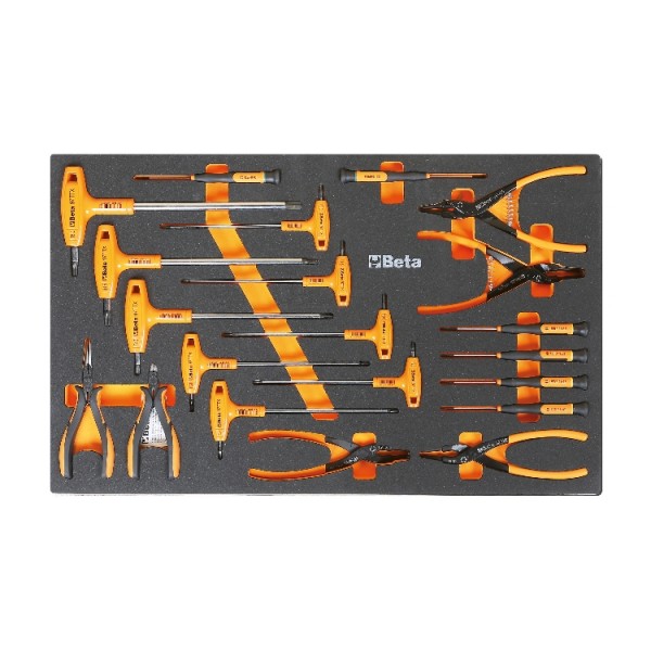 Picture of Beta Tools 024500875 Maintenance Tool Set with Soft Thermoformed Tray&#44; 21 Piece