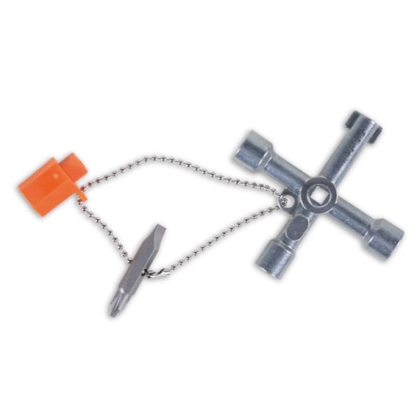 016000008 1600Q 8 Four-Way Wrench Universal Key for Control Panels, Switchboards & Cabinets & Multifunction Cross Key