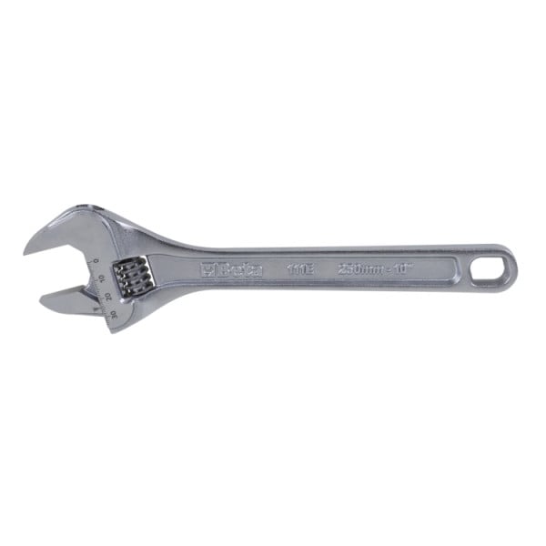 001110120 111E Adjustable Wrench with 15 Deg Angled Head - 1.14 in. Jaw Capacity & 7.87 in. Overall Length