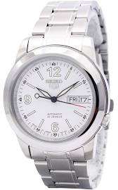SNKE57J1 Mens 5 Automatic White Dial Stainless Steel Watch