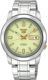 Mens 5 Automatic Luminous Dial Stainless Steel Watch - Silver - 39mm -  Seiko, SE1014253