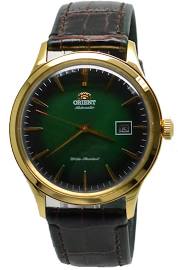 Picture of Orient FAC08002F0 Mens Bambino Version 4 Green Dial Brown Leather Band Watch