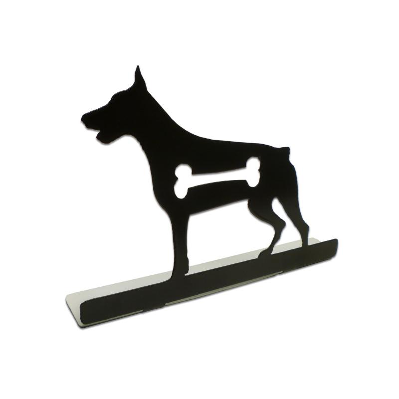 Picture of Past Time Signs PTST113 Doberman Silhouette Dog Table Topper