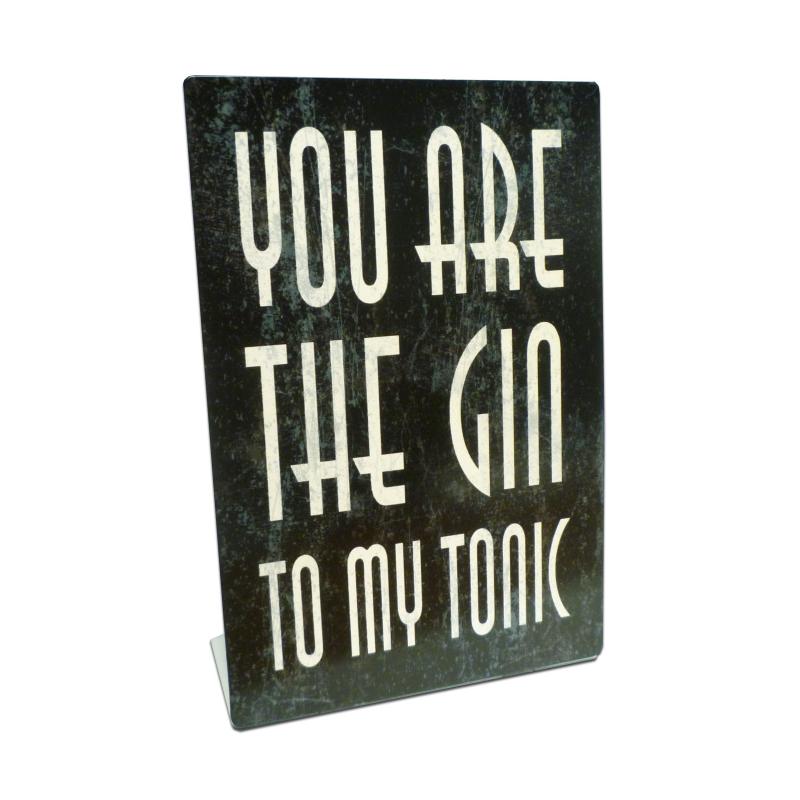 Picture of Past Time Signs PTST151 Gin Tonic Table Topper