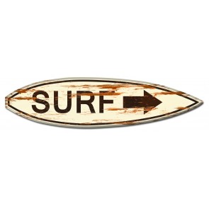 Picture of Past Time Signs PTSW057 21 x 5 in. Surf Arrow Wood Print