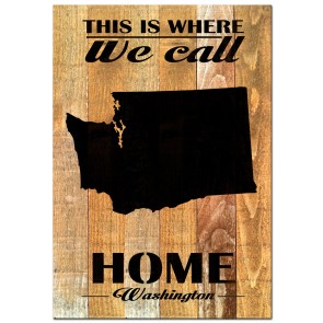 Picture of Past Time Signs PTSW081 18 x 26 in. Home Washington Wood Print