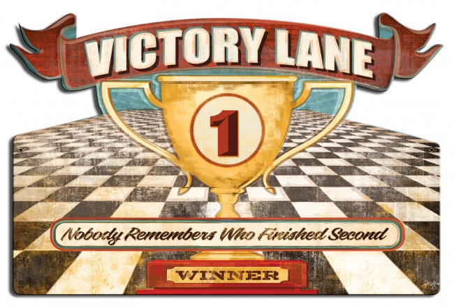 LANE073 Victory Lane Plasma Metal Sign - 24 x 16 in -  Penny Lane