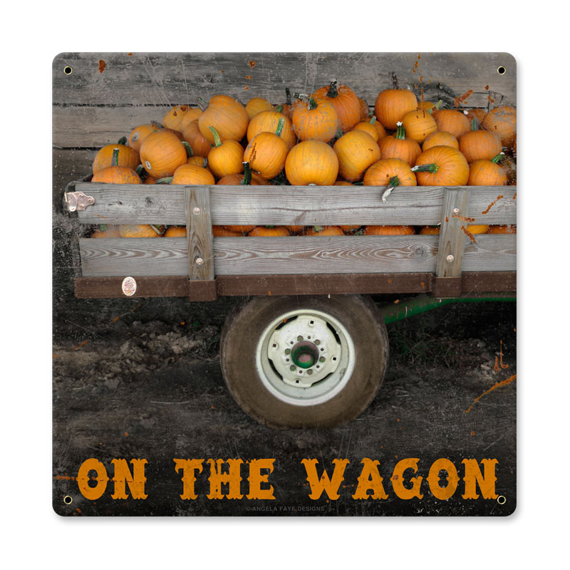 Picture of Angela Faye AIF025 12 x 12 in. On The Wagon Metal Sign