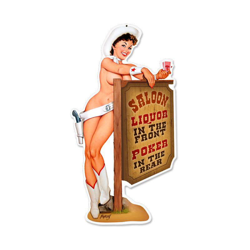 Picture of Baron Von Lind BVL021 12 x 22 in. Cowgirl Saloon Custom Metal Shape