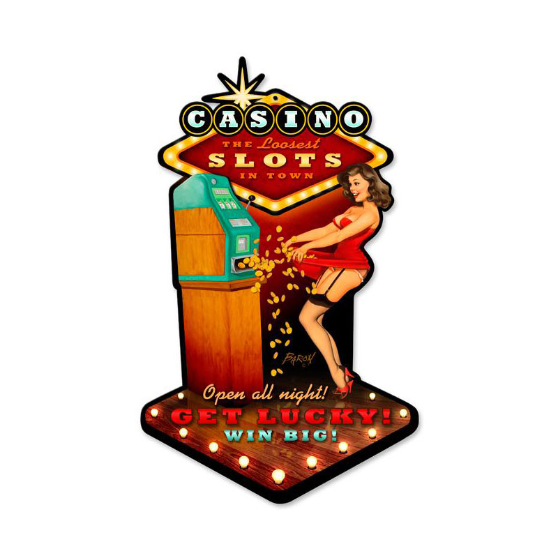 Picture of Baron Von Lind BVL022 10 x 17 in. Casino Pinup Custom Metal Shape