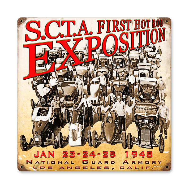 Picture of Classic Motorcycle FRC001 12 x 12 in. 1948 Expo Vintage Metal Sign