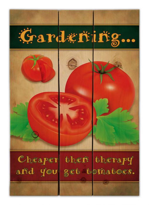 PTSB274 14 x 20 in. Gardening Cheaper Than Therapy Sign -  Past Time Signs