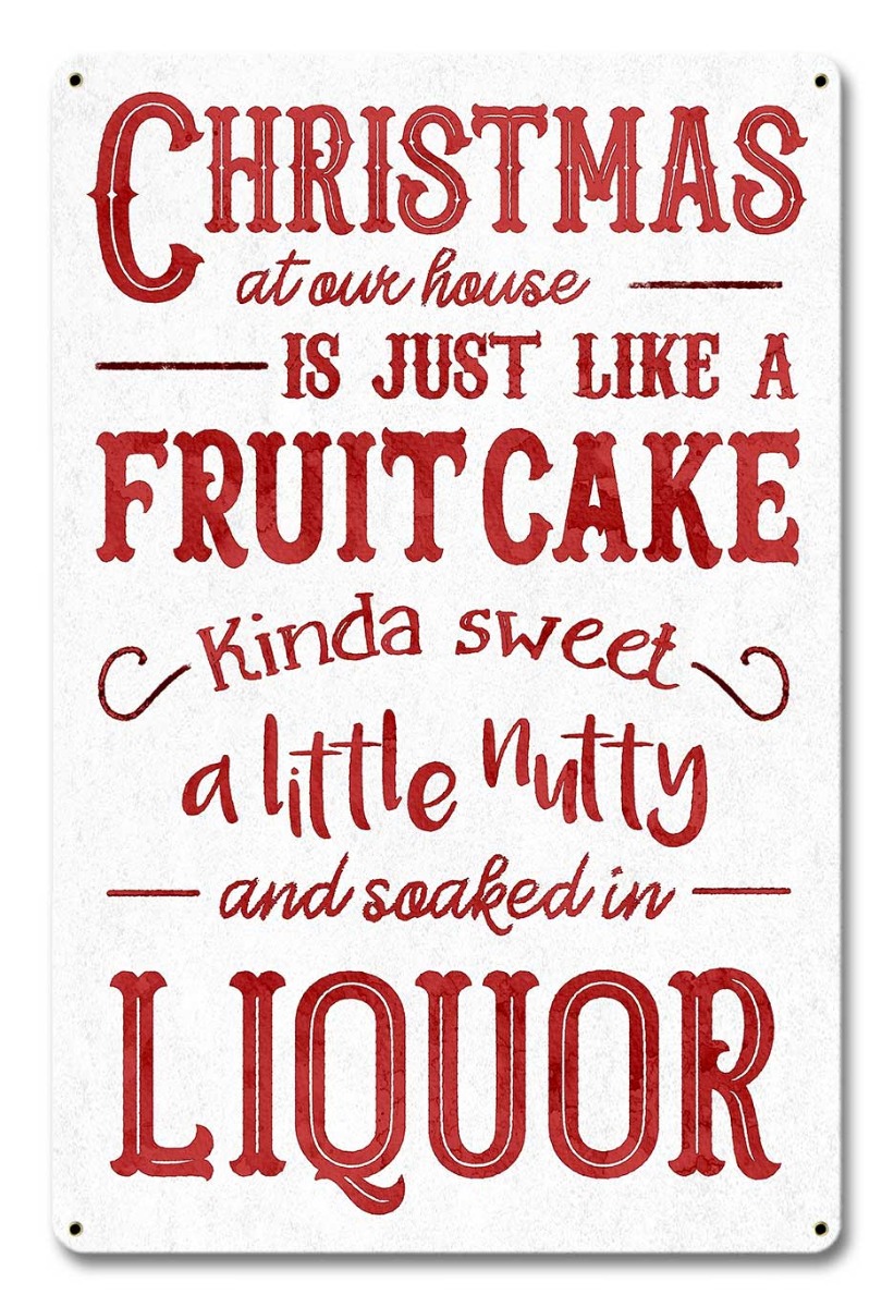 Pasttime Signs  12 x 18 in. Christmas Fruitcake Sign -  Past Time Signs, PA402789