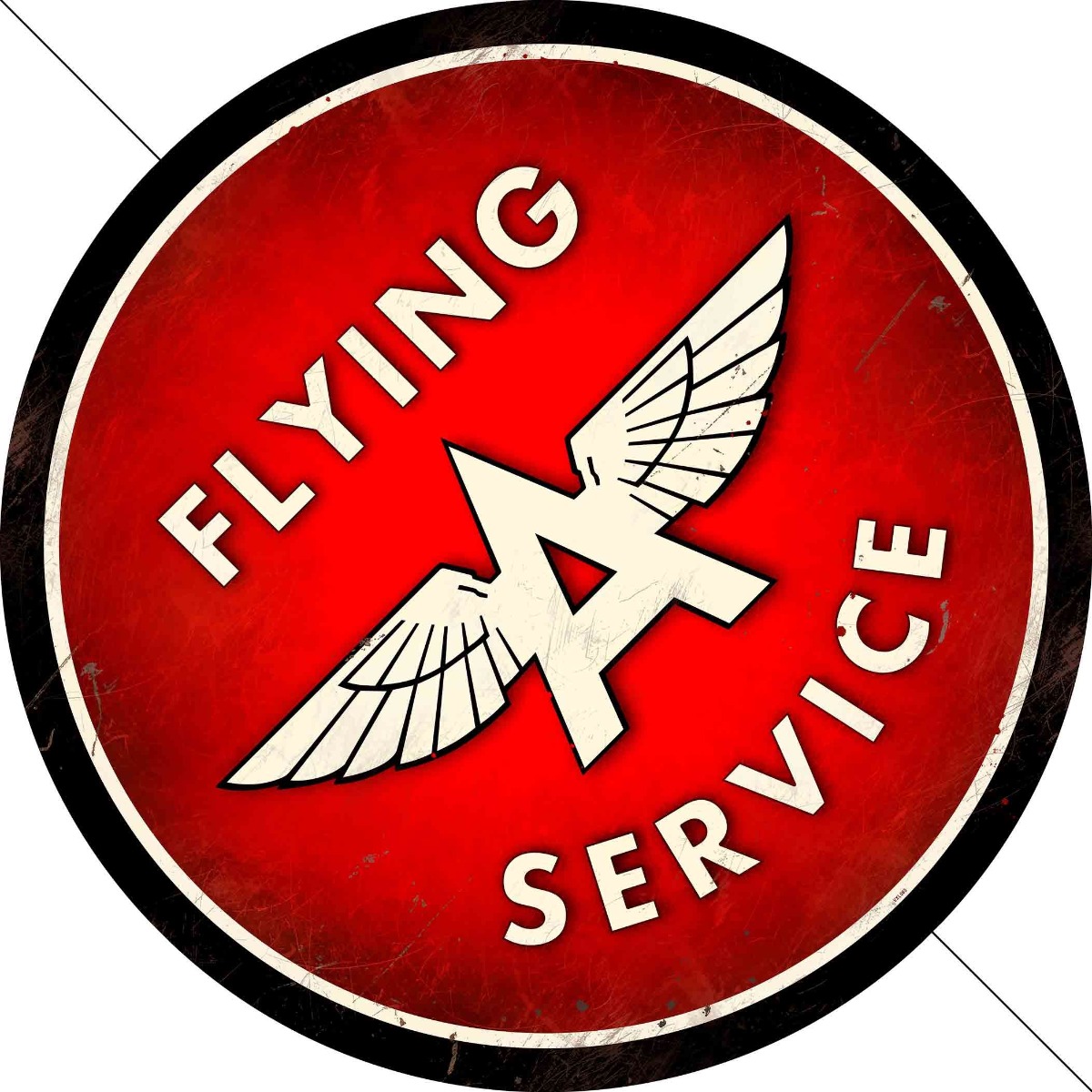 Picture of Pasttime Signs VXL247 46 x 46 in. Flying A Service 18 Gauge Sign