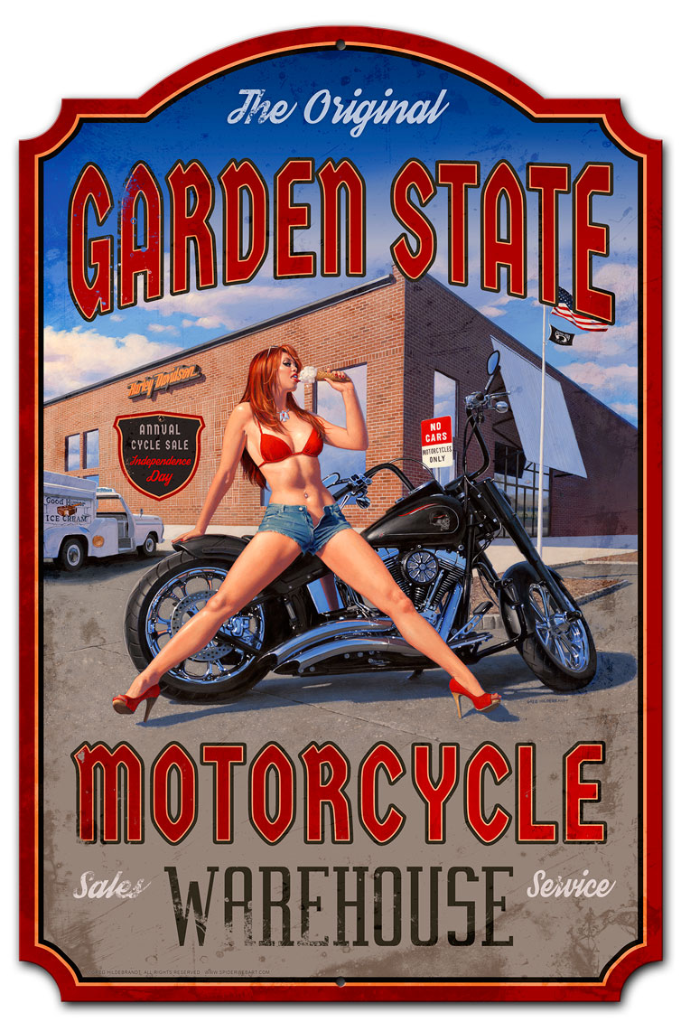 Picture of American Beauties by Greg Hildebrandt HB217 20 x 30 in. Garden State Day Plasma Metal Sign