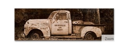 Picture of Angela Faye Daniel AIFW001 12 x 15 in. Truck Nashville Wood Print