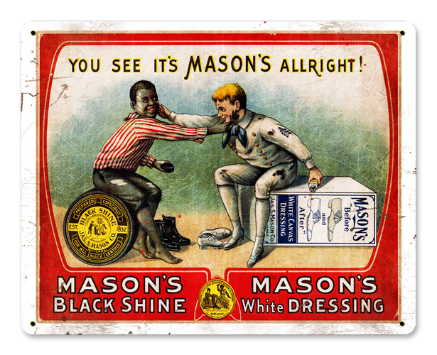 Picture of Barber Shop & Shoe Shine Memories BS017 Masons Vintage Metal Sign