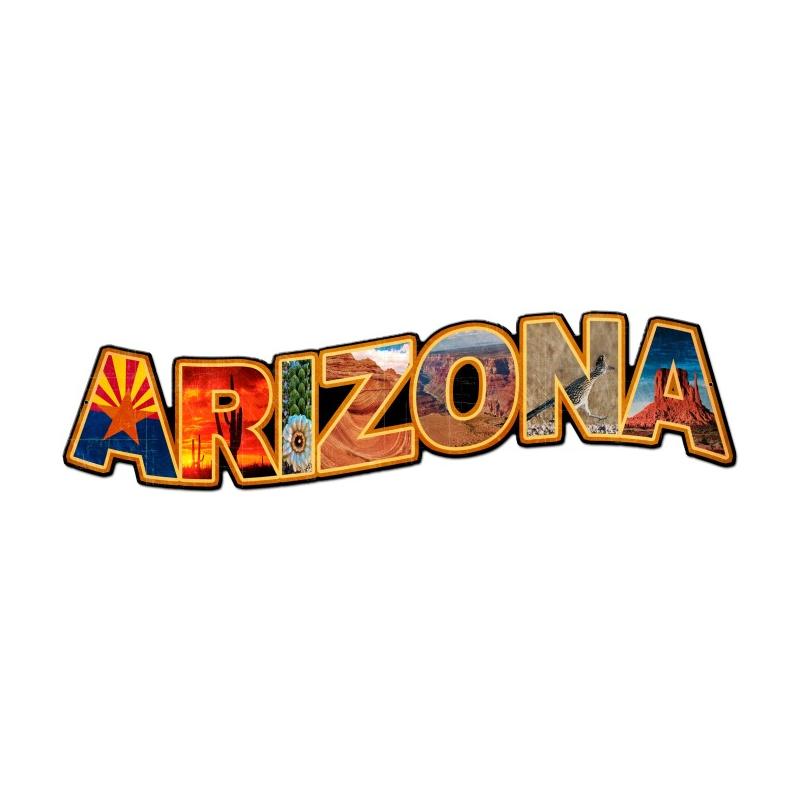 Old Time Signs Arizona Landmarks Metal Sign Wall Decor 28 x 8