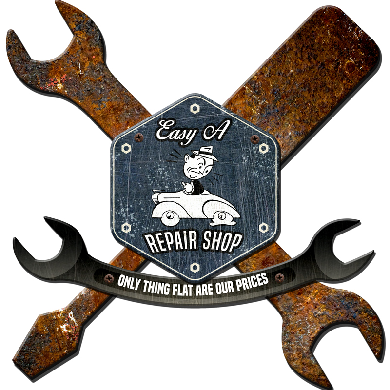 Past Time Signs PS433 28 x 28 in. Easy A 3-D Personalized Plasma Metal Sign