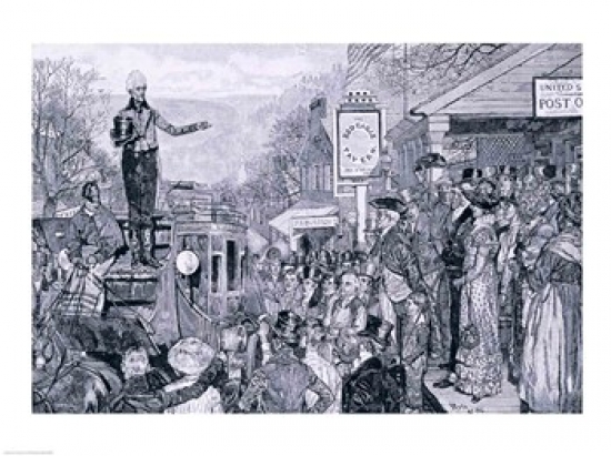 BALBAL108085 General Jackson President-Elect on His Way To Washington Poster Print by Howard Pyle - 24 x 18 in.