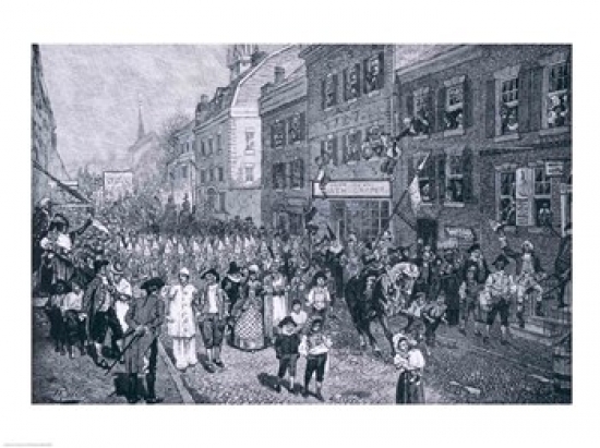 Carnival at Philadelphia Illustration From The Battle of Monmouth Court House Poster Print by Howard Pyle - 24 x 18 in.