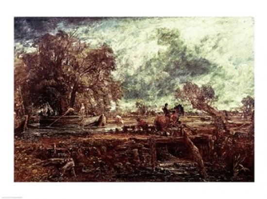 BALBAL1787LARGE Study for The Leaping Horse C.1825 Poster Print by John Constable - 36 x 24 in. - Large