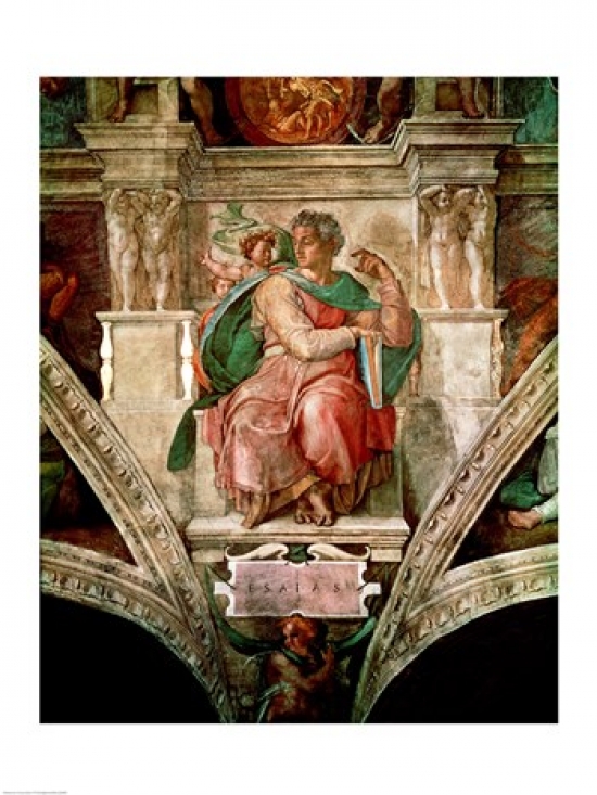 Sistine Chapel Ceiling The Prophet Isaiah Poster Print by Michelangelo Buonarroti - 18 x 24 in.