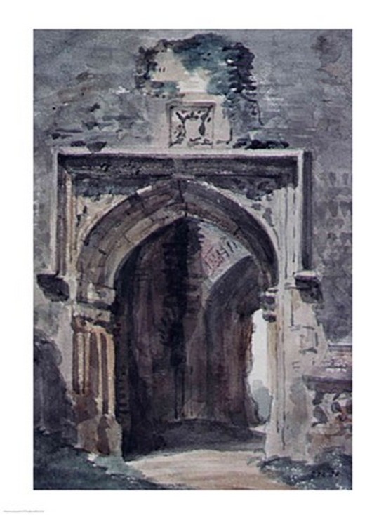 BALBAL22410 East Bergholt Church South Archway of The Ruined Tower 1806 Poster Print by John Constable - 18 x 24 in.