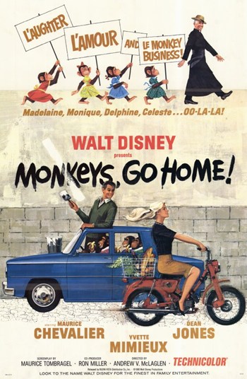 Monkeys Go Home Movie Poster - 11 x 17 in.